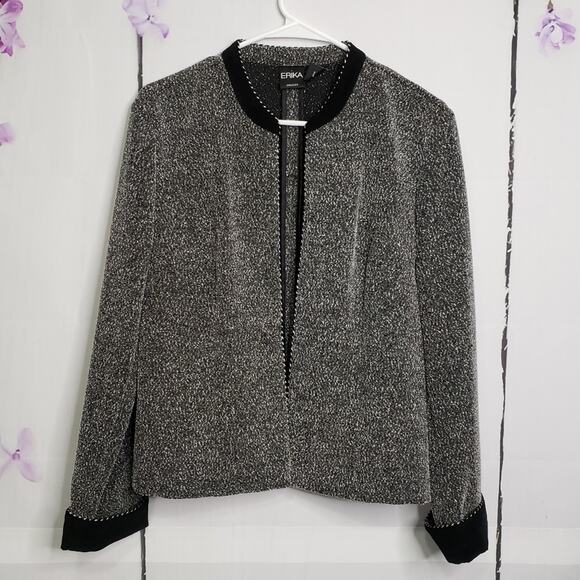 Erika Jackets & Blazers - Erika Dresses Speckled Roll Cuff Open Blazer M